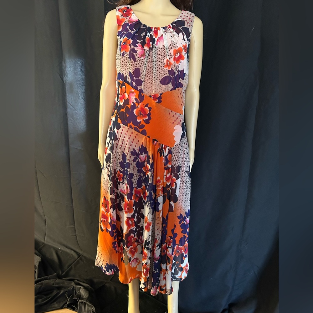 Floral Sleeveless Dress - Multicolor